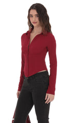 Button-Up Shirt in Red