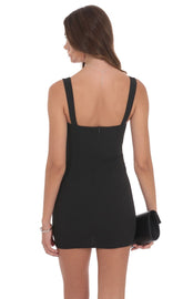 Black Lace Bust Bodycon Dress