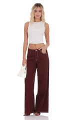 Open Back Twist Top in White