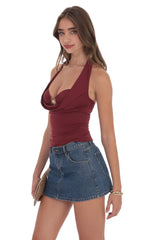 Sunny Two Piece Top Set in Maroon